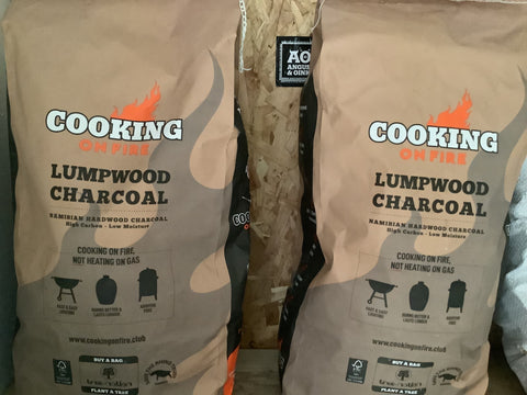 Cooking On fire- Lumpwood Charcoal
