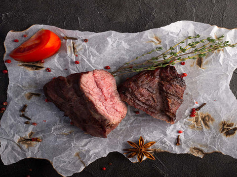 Partially Cooked Ostrich Fillets